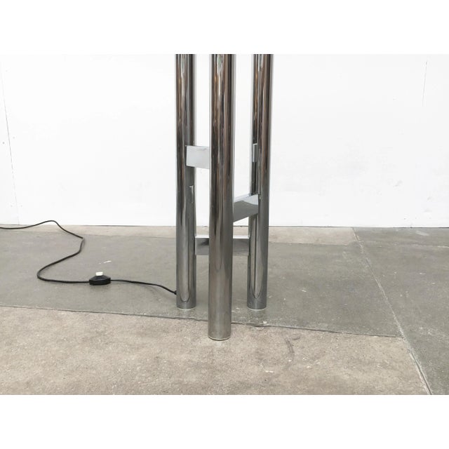 Vintage German Space Age Glass & Metal Floor Lamp, 1970s For Sale - Image 16 of 18