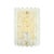 Stunning glass & brass wall light/sconce designed by Carl Fagerlund for Orrefors (Sweden, 1960s). Thick textured art glass...