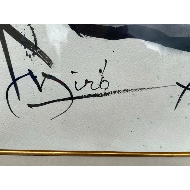 Abstract Vintage Framed and Signed Joan Miro Lithograph “La Danse Nupitale” For Sale - Image 3 of 6