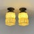 Art Deco Marbled Opaline & Burnished Brass Flush Mounts, Germany, 1930s, Set of 2 For Sale - Image 6 of 16