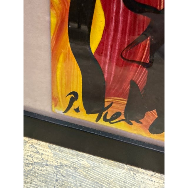 1970s 1970s Peter Keil Original Abstract Colorful Portrait Painting For Sale - Image 5 of 7