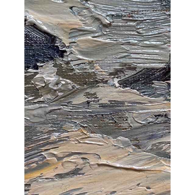Early 21st Century Cascais, Portugal by Sparky LeBold | Oil on Canvas Seascape with crashing waves on rocky shore For Sale - Image 5 of 5
