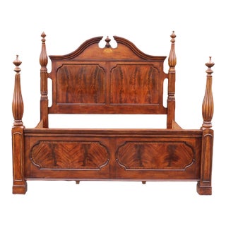 King-Size Four Poster Mahogany Bed For Sale