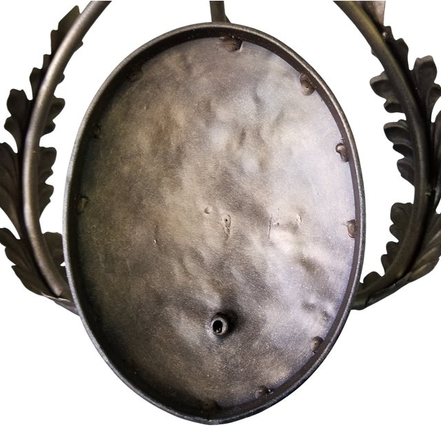 Antiqued Bronze Acanthus Leaf Wall Sconce For Sale - Image 4 of 5