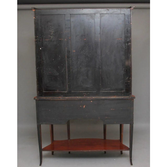 Wood 19th Century Inlaid Mahogany Display Cabinet For Sale - Image 7 of 17