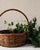1950s Vintage Handwoven Gathering Basket With Tall Handle For Sale - Image 5 of 6