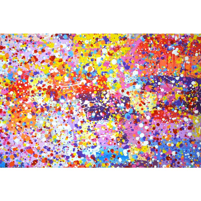 Textile Expression 9.Original Modern Hand Painting For Sale - Image 7 of 12