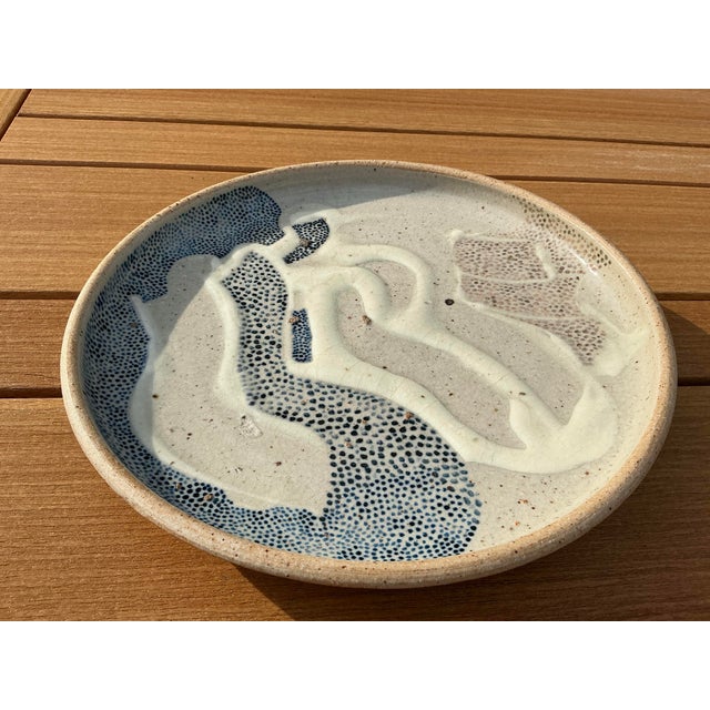 Antique White Dennis Parks Pottery Penada Landscape Plate Stoneware (Circa Mid-1980s-1990s) For Sale - Image 8 of 9