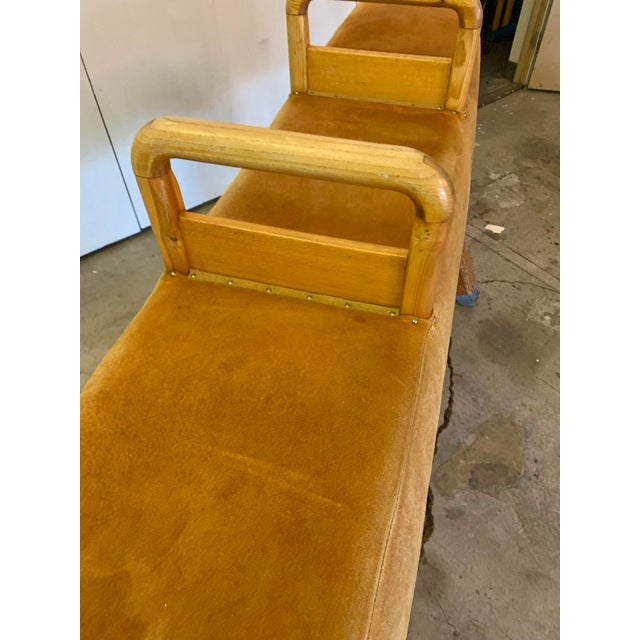 Vintage Gymnastic Pommel Horse, Danish, Suede, Pine, Athletic, Vaulting, c.1960 For Sale In New York - Image 6 of 9