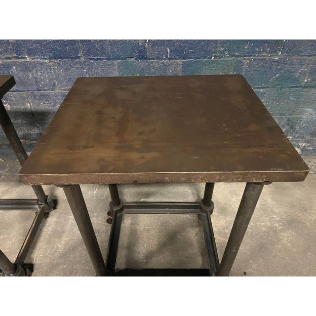 Dark Gray Early 20th Century Printers Turtle Table For Sale - Image 8 of 8