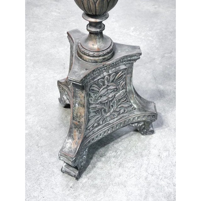 Silver-Plated Copper Candlestick, 18th Century For Sale - Image 4 of 9
