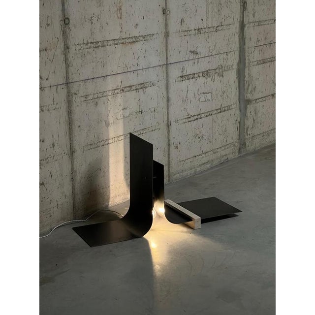 Collision 2.1 Floor Lamp in Iron & Travertine by D´ARK Atelier For Sale - Image 12 of 17