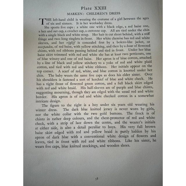 Paper Dutch Childrens' Folk Dress from Marken, 1932, Lithograph For Sale - Image 7 of 10