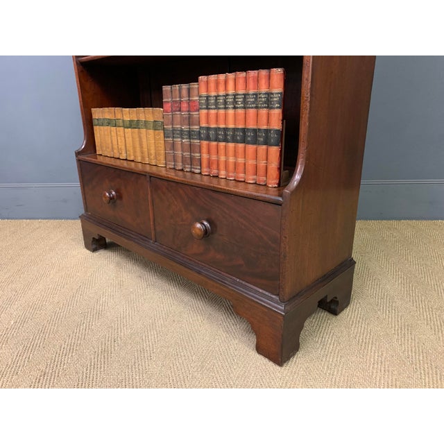 Victorian Mahogany Waterfall Open Bookcase, 1880 For Sale - Image 13 of 15