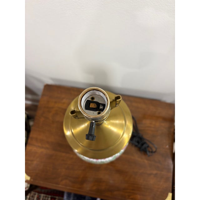 Chinese Mid 20th Century Famille Rose Chinese Export Lamp For Sale - Image 3 of 6
