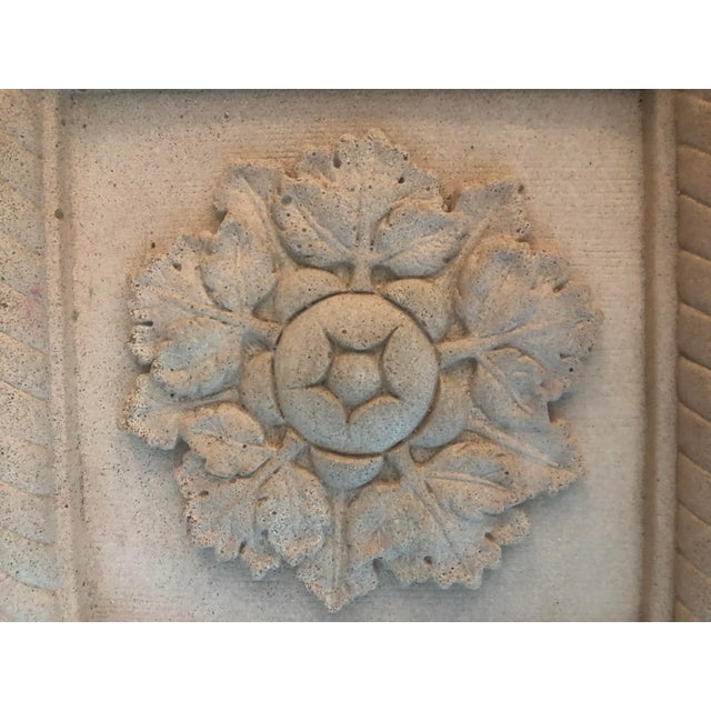 Vintage Floral Concrete Wall Plaques - A Pair For Sale - Image 6 of 10