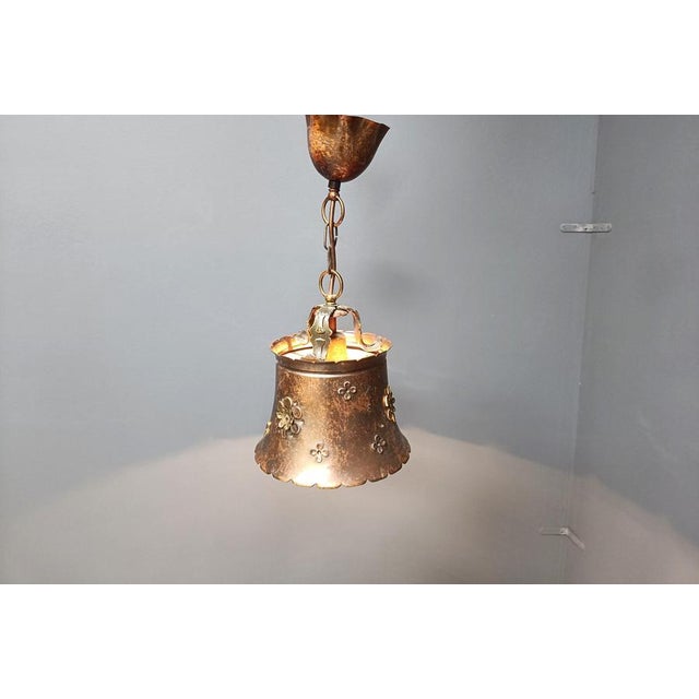 Brutalist Copper Pendant Light, 1970s For Sale - Image 10 of 15