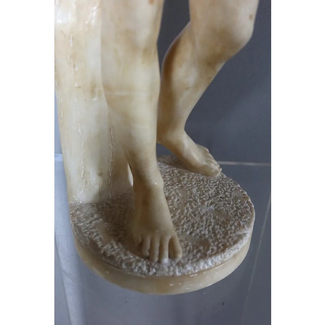 Stone Sculpture of Apollo, 1800s, Alabaster For Sale - Image 7 of 11