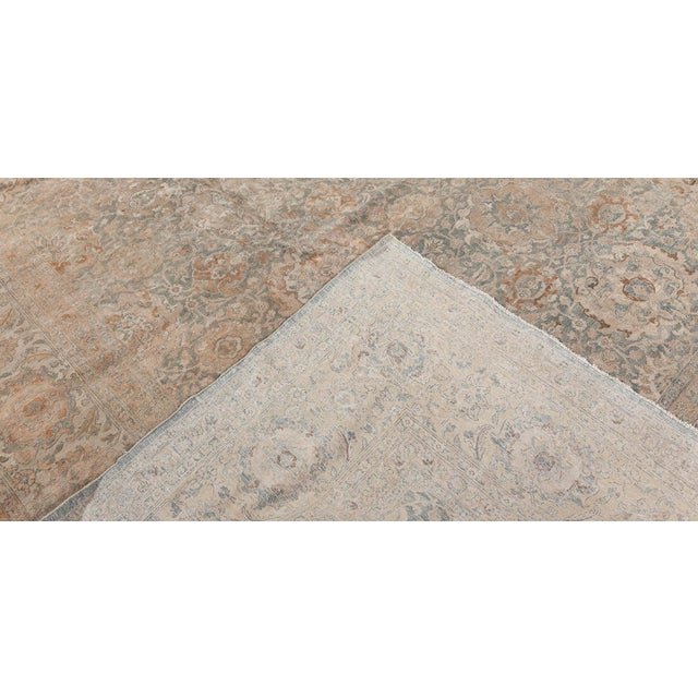 Persian 1920s Tabriz Botanic Handwoven Wool Rug For Sale - Image 3 of 6