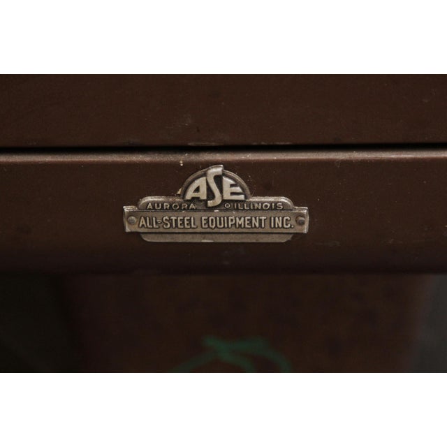 Vintage Mid Century All Steel Tanker Office Desk For Sale - Image 4 of 9