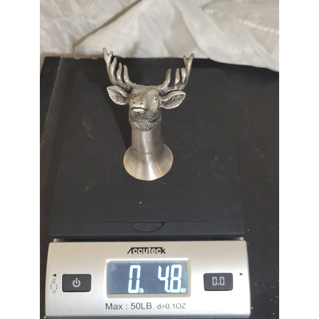 1990s Jägermeister Deer Head Shot Glass Stainless Steel For Sale - Image 11 of 11