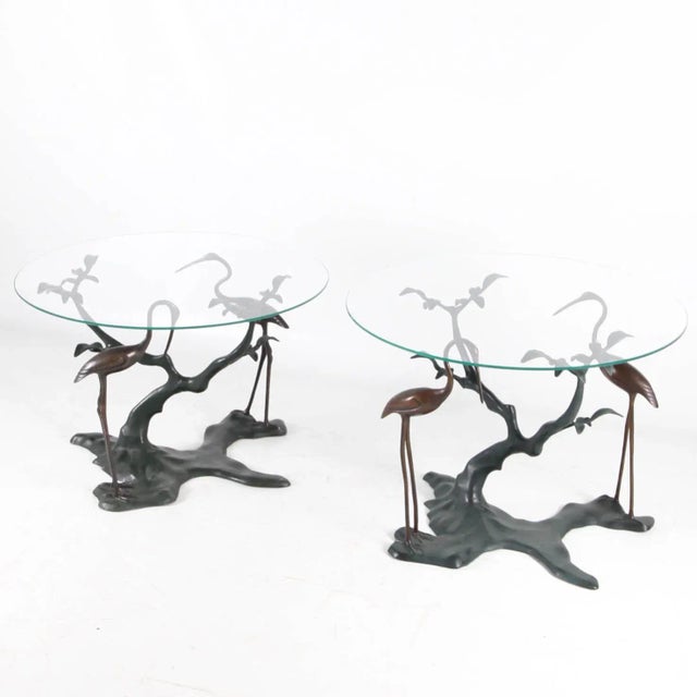 Metal Brass Side Tables, 1970s, Set of 2 For Sale - Image 7 of 13