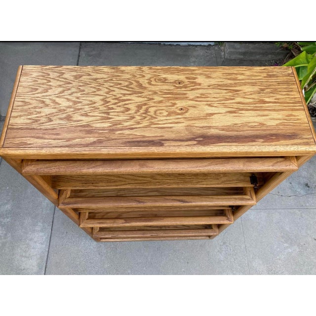 Vintage Oak Lawyers Bookcase, Made in Mexico For Sale - Image 4 of 9