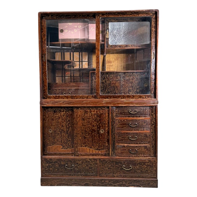 Vintage Japanese Chadansu Tea Cabinet, 1920s For Sale