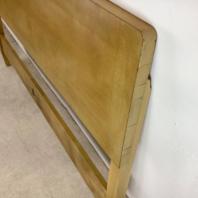 Wood Mid-Century Full Size Maple Finish Headboard For Sale - Image 7 of 13