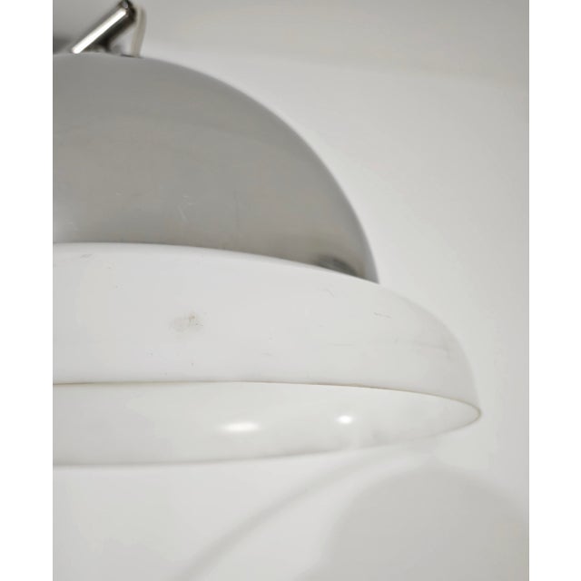 Silver Mid-Century Modern Italian Chromed Brass and Acrylic Glass Arch Floor Lamp, 1970s For Sale - Image 8 of 18