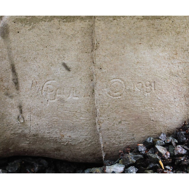 Mid 20th Century Mid-20th Century English Cast Stone Bird Bath Featuring Pan Playing Pipes For Sale - Image 5 of 5