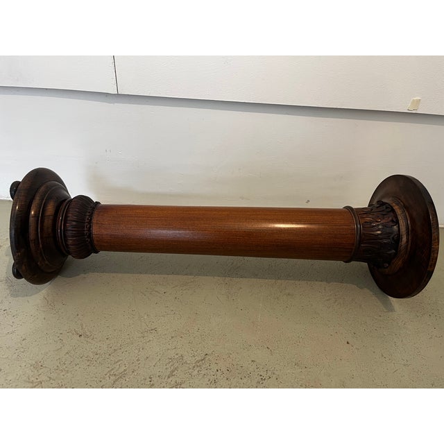 Brown Antique Flower Column, 1800s For Sale - Image 8 of 13