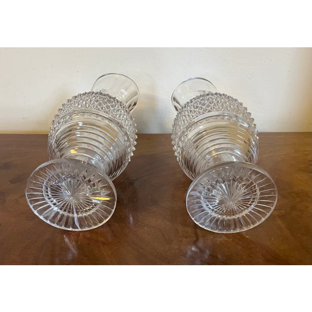 Large Antique Early 19th Century George III Anglo Irish Cut Crystal Glass Wine Ewers or Water Pitchers - A Pair For Sale - Image 10 of 16
