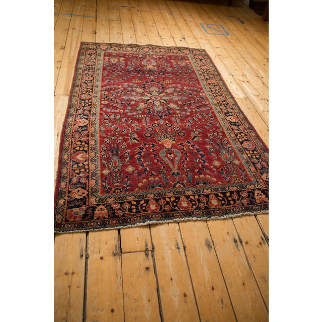 Vintage Sarouk Rug - 4'5" X 6'9" For Sale In New York - Image 6 of 11
