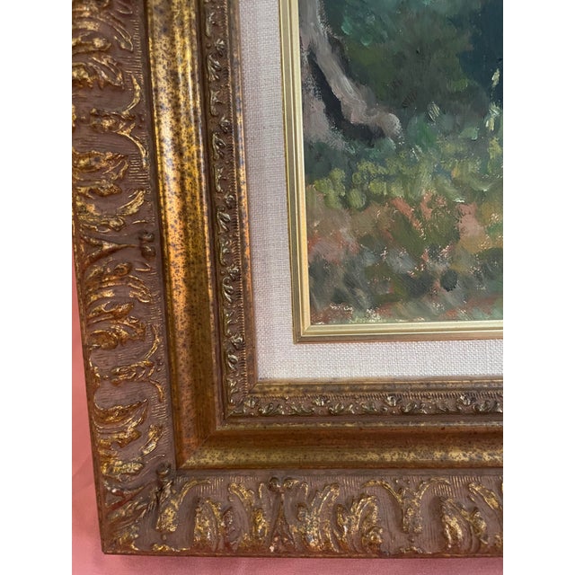 Custom Framed Original Tuscan Landscape Oil on Linen by Yuris, 2002 For Sale In Washington DC - Image 6 of 15