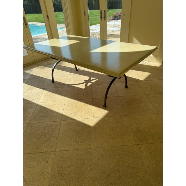 Vintage Wrought Iron Dining Table Base For Sale - Image 4 of 6