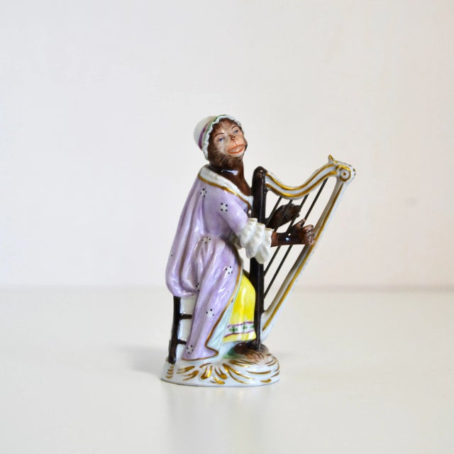 Porcelain Figurine from the Series Monkey Band from Volkstedt Manufactory, Germany, 1940s For Sale - Image 10 of 10
