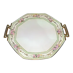 1917 Limoges Porcelain Hand Painted Art Deco Serving Dish