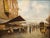 Small 19th Century Italian Oil on Canvas of an Outdoor Market Scene For Sale In Dallas - Image 6 of 15