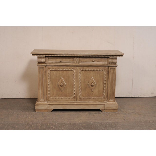 Wood Vintage Italian Buffet/ Credenza With Ample Storage Drawers For Sale - Image 7 of 12