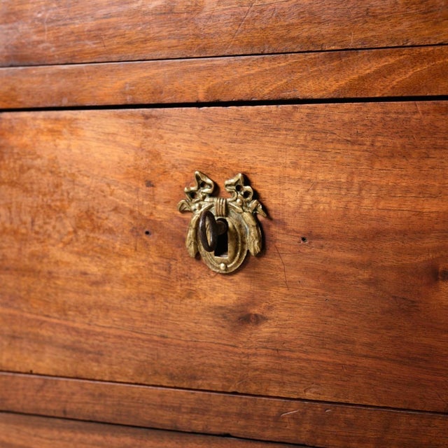 19th Century French Louis Philippe Walnut Chest With Marble Top (D) For Sale - Image 9 of 11