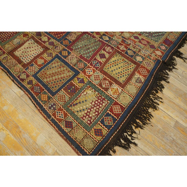 19th Century Caucasian Verneh Flat-Weave Carpet For Sale - Image 10 of 12