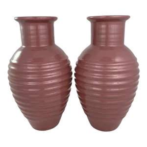 80s Modern Haeger Pottery Vases - a Pair