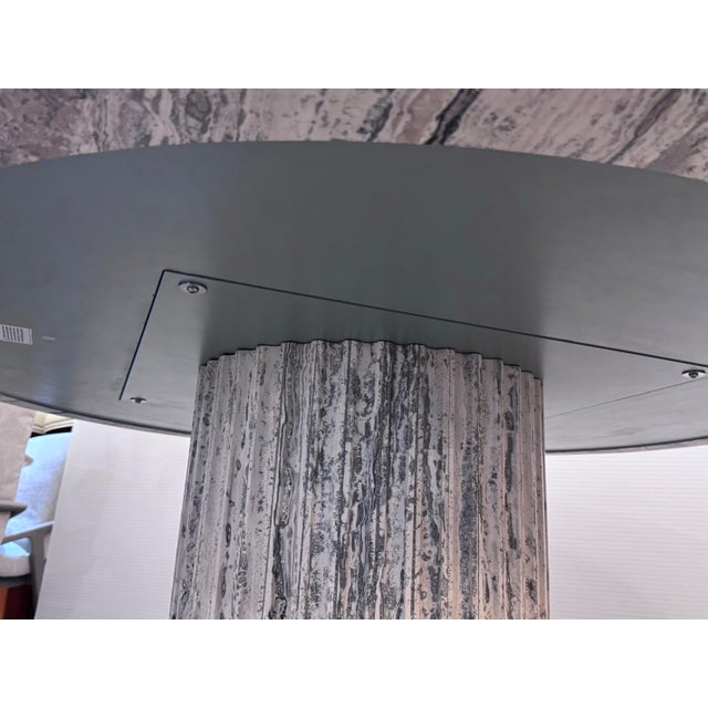 Universal Furniture Modern Meadow White Travertine Dining Table For Sale - Image 10 of 12