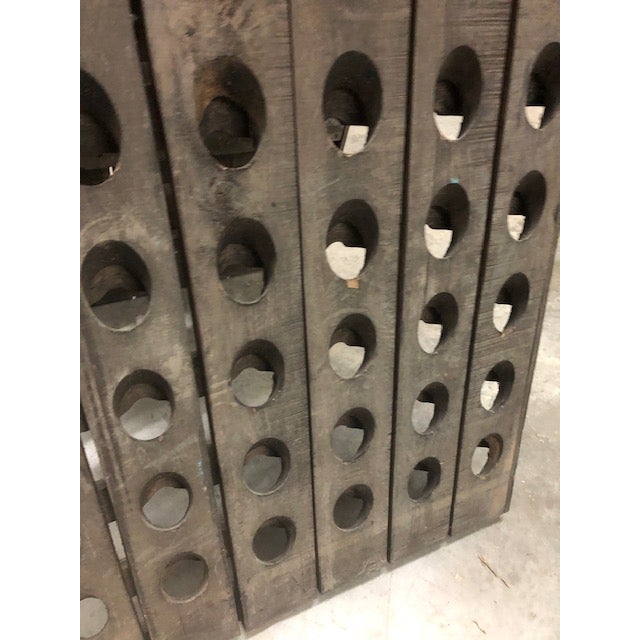 1950s French Country Riddling Rack Champagne & Wine Rack Stamped v.p 1949 For Sale - Image 9 of 12