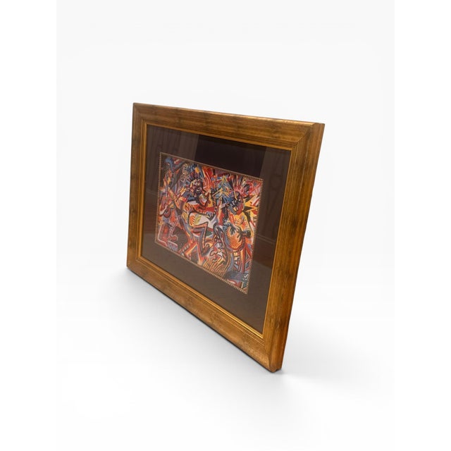 Vibrant and energetic contemporary abstract artwork from the Bar Jazz Collection, featuring expressive jazz-inspired...