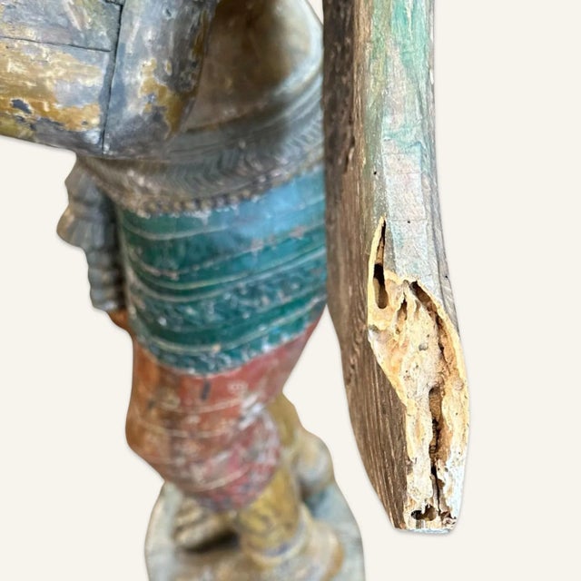 Pair of 16th Century Female Thai Temple Guardians For Sale - Image 6 of 10