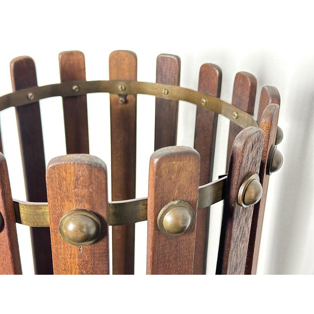 Vintage Wood and Metal Magazine Rack, 1960s For Sale - Image 6 of 9