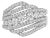 .925 Sterling Silver 2.00 Cttw Lab Grown Diamond Cluster Band Ring - Size 6 For Sale