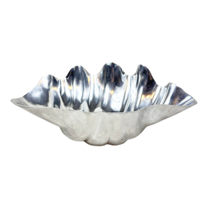 Vintage Pewter Clam Shell Serving Bowl